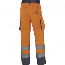 HIGH VISIBILITY WORKING TROUSERS M2PHV Fluorescent orange-Grey