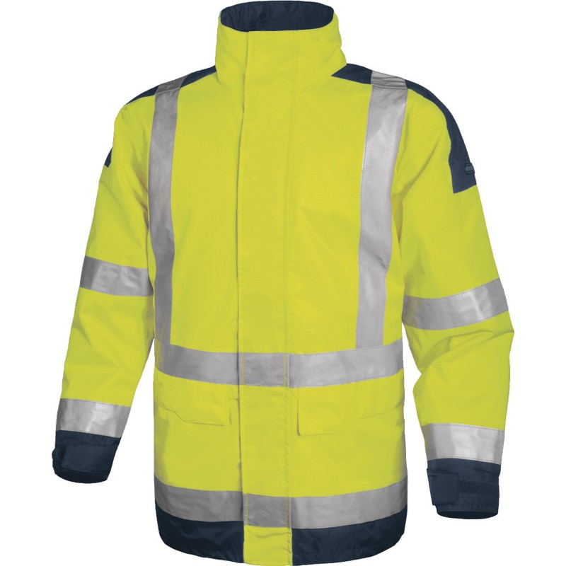 PARKA HAUTE VISIBILITÉ EASYVIEW Jaune fluo- Bleu marine