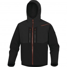 VESTE SOFTSHELL HORTEN2 Noir-orange