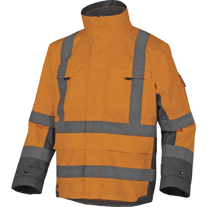 PARKA TARMAC Orange fluo-gris