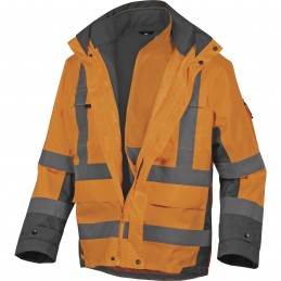 PARKA TARMAC Orange fluo-gris