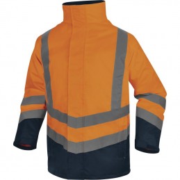 HIGH VISIBILITY PARKA OPTIMUM3 Fluorescent orange-Navy blue